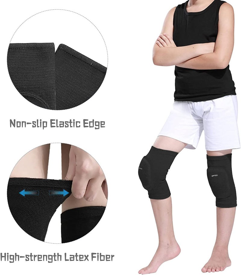 ONTYZZ Kids Knee Pads with Thicken Sponge Padding Breathable Stretchy Cotton Knee Pads Soft Knee Pads Guards Protective for Roller Skateboard Bike Scooter Outdoor Sports - Image 4